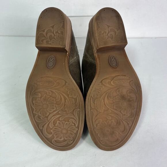 Sofft Sandals Women's 10 M Aneesa Cashmere Leather Open Toe Slip-On Tan Beige - Picture 4 of 14